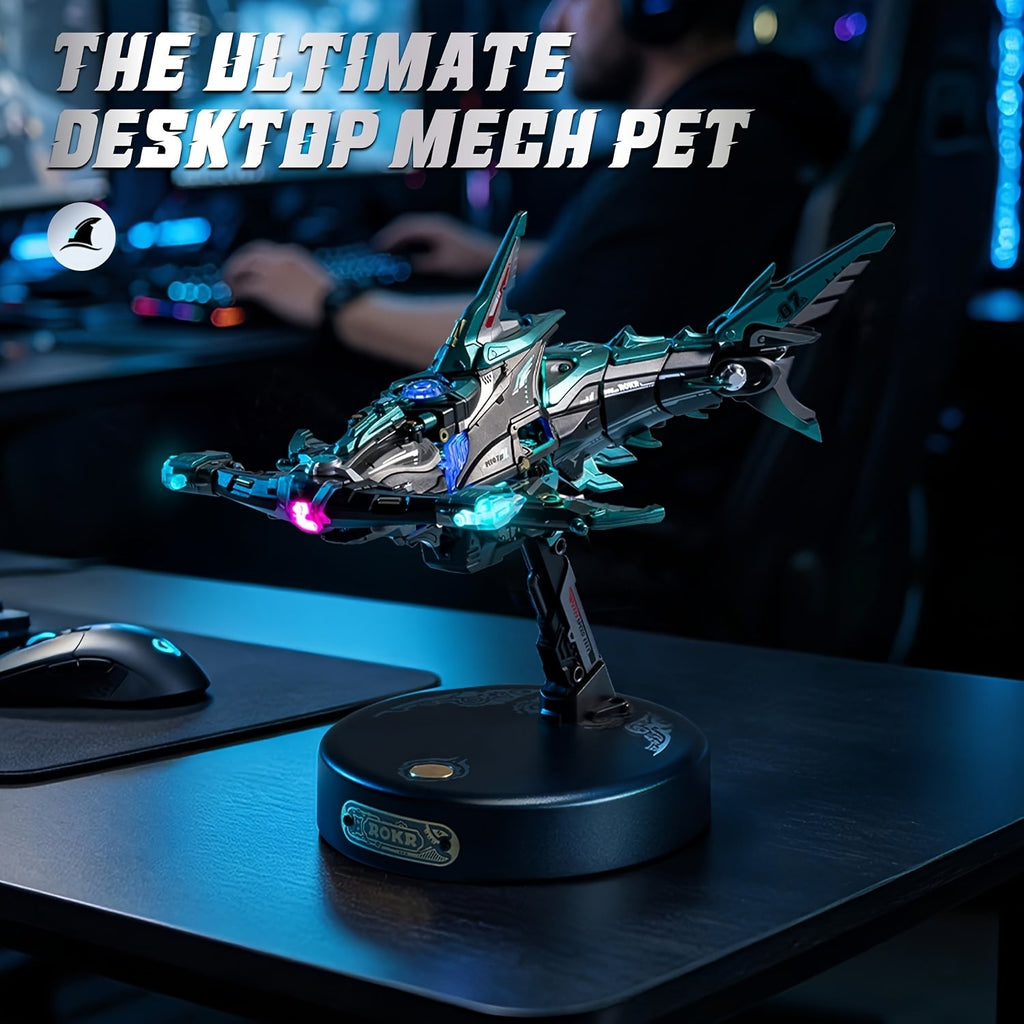 ROBOTIME Hammerhead Shark 3D Puzzle Mechanical Model Building Kit STEM Project No Battery Required Unique Desk Decor DIY Craft Gift for Teens Adults 14+