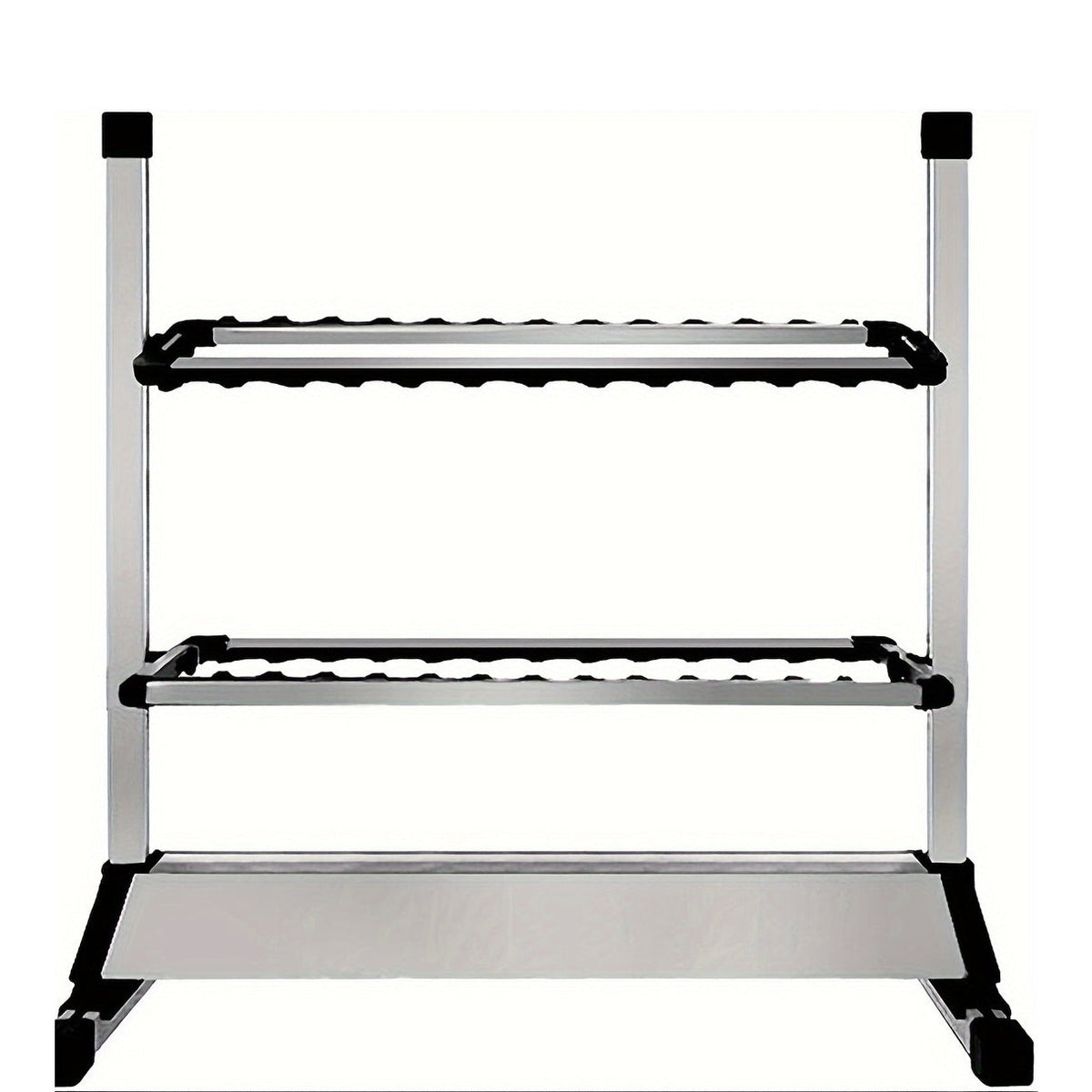 Portable Fishing Rod Holder Rack for 24 Rods Aluminum Alloy Rust-Resistant with Cushioned Grips - Lightweight Organizer for Garage, Cabin, Bedroom & Fishing Storage