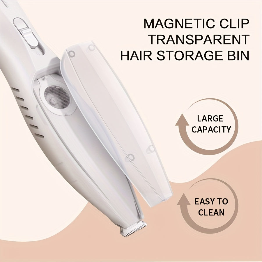 Wireless Pet Paw Trimmer with Vacuum Hair Collection - Strong Suction Auto-Collect Fur, USB Rechargeable Low Noise Paw Hair Clipper for Small & Large Dogs and Cats, No-Mess Grooming at Home