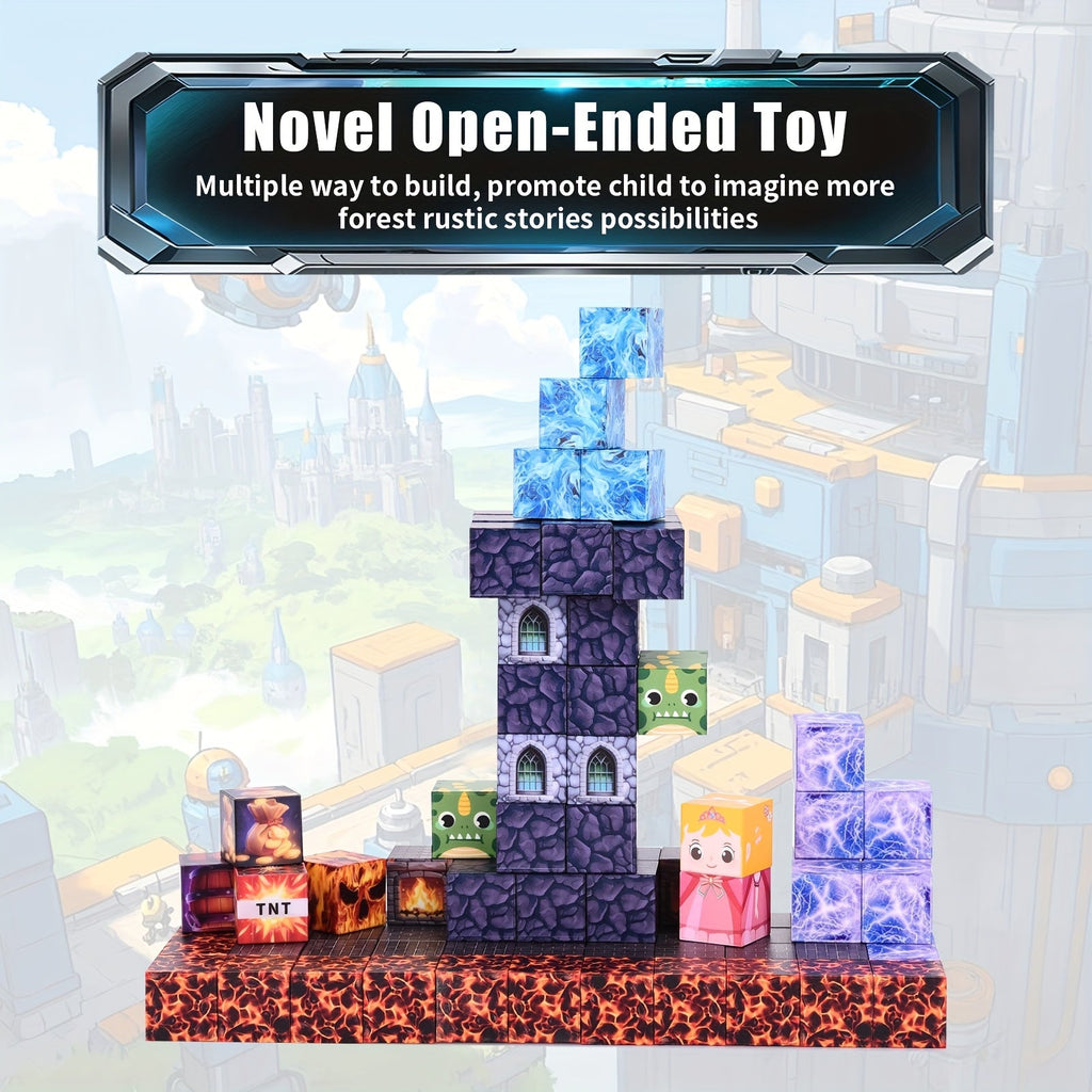 Magnetic Building Blocks Kit 100 or 162 Pieces - STEM Educational Magnetic Tiles Construction Set for Kids Boys and Girls, Creative 3D Building Toy, Birthday Easter Christmas Gift for Children