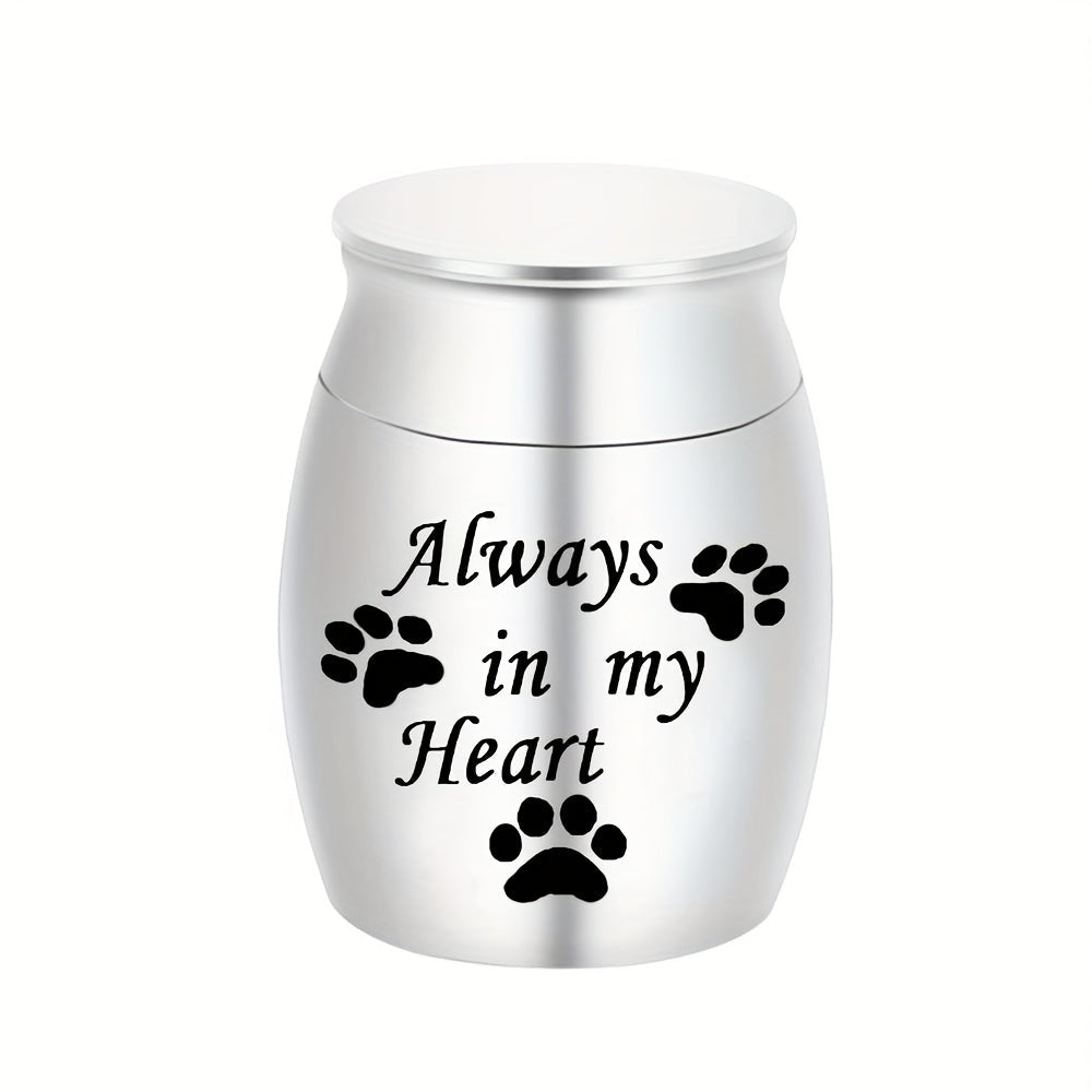 Small Keepsake Urns for Human & Pet Ashes - 1.57 Inch Mini Cremation Urn Aluminum Alloy Memorial Ashes Holder Always in My Heart, 6 Colors Available