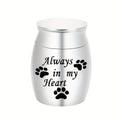 Small Keepsake Urns for Human & Pet Ashes - 1.57 Inch Mini Cremation Urn Aluminum Alloy Memorial Ashes Holder Always in My Heart, 6 Colors Available