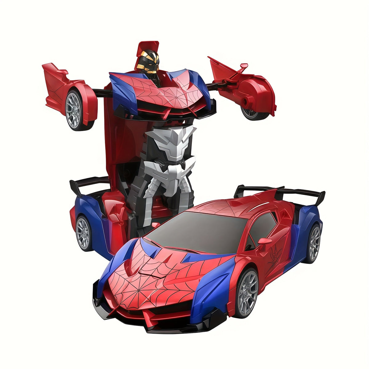 1:18 Scale Remote Control Car Robot Toy 2-in-1 One-Click Transformation 360° Drifting 2.4G RC Transforming Robot Car with LED Lights for Kids Boys Age 3+ Birthday Gift