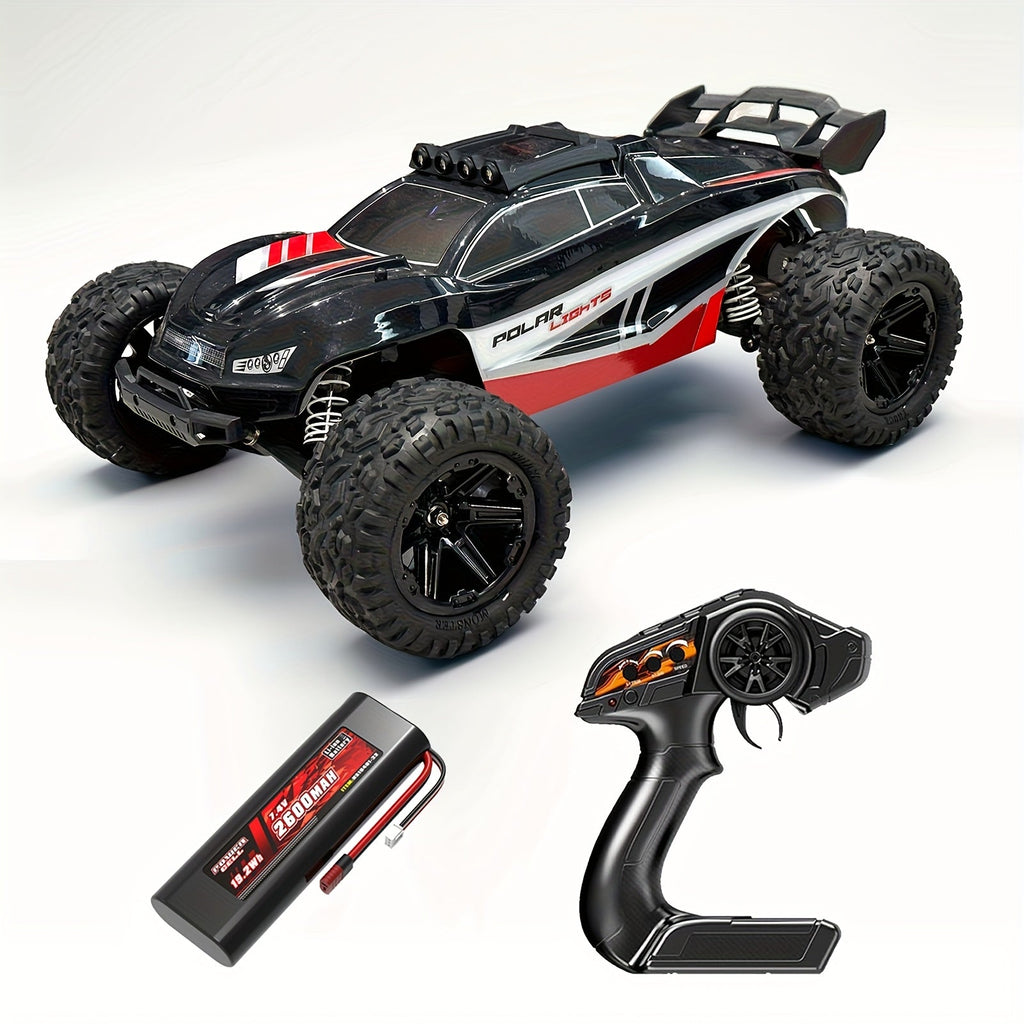 1:8 Scale High Speed Off-Road RC Car 45KM/H – Remote Control Truck with 2.4GHz Controller, LED Headlights, 2600mAh Battery, All Terrain Drift Racing for Adults & Hobbyists