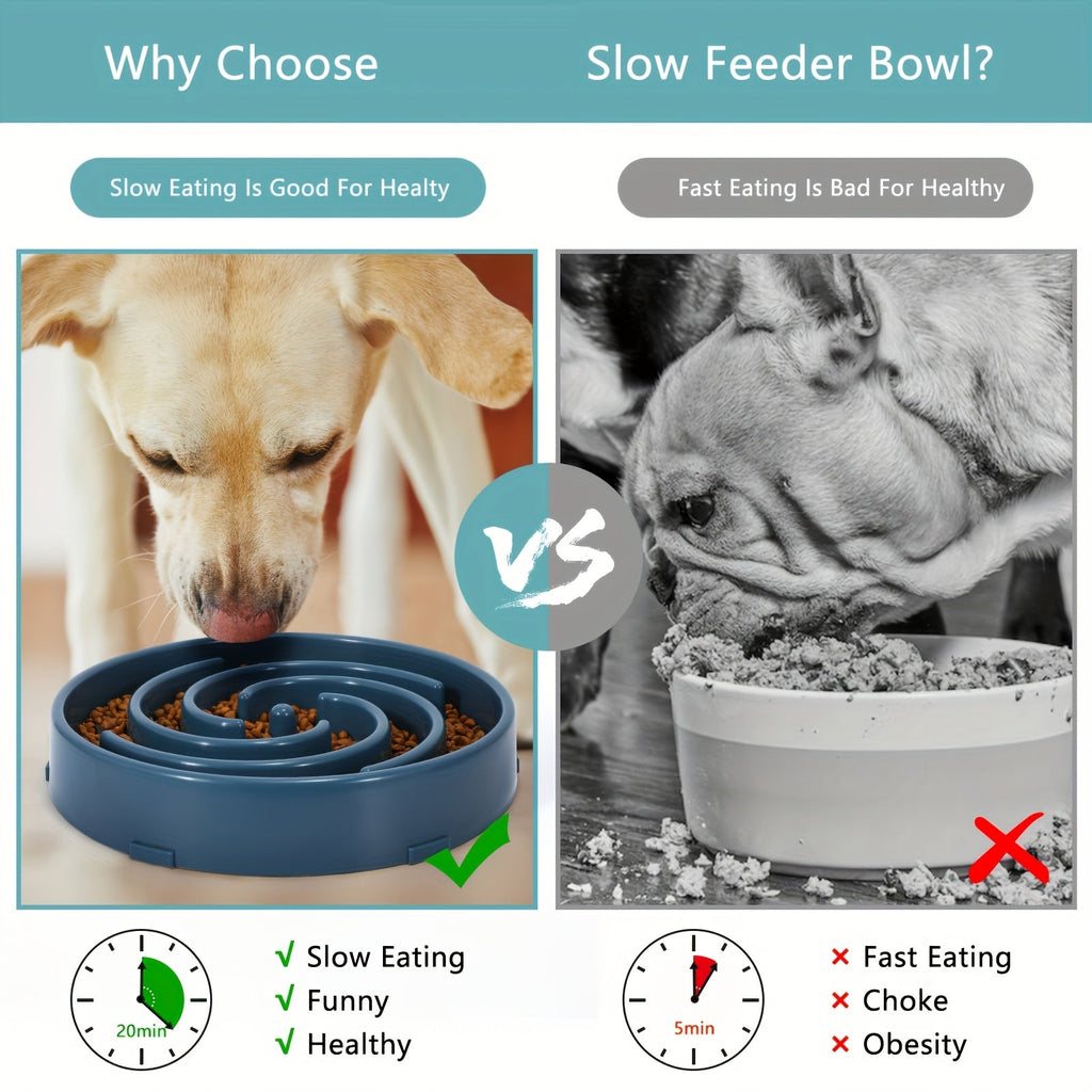 Large Slow Feeder Dog Bowl – Anti-Choke Maze Design for Healthy Eating, Durable PP Non-Toxic Material, Bloat Prevention Bowl for Large & Medium Breed Dogs
