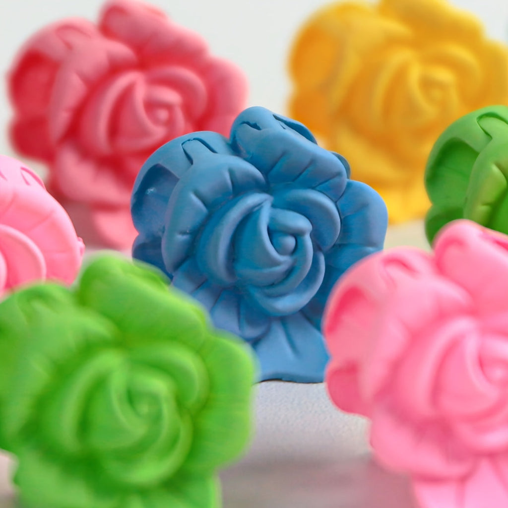 Peony Flower Dog Hair Clips Set of 6 – Cute Grooming Bow Hair Accessories for Small Dogs, Yorkshire Terrier, Bichon, Teddy, Maltese & Westie, Random Colors