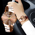 Men's Luxury Quartz Wristwatch with Double Calendar and Luminous Hands – Elegant Business Stainless Steel Watch for Men, Classic Gold Black White Dial, Perfect Gift for Him Birthday Anniversary