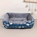 Ultra-Soft Pet Mattress & Couch Cushion – Cozy Warm Indoor Dog Cat Bed Mat in Blue Design, Easy-Clean Durable Fabric, 3 Sizes M/L/XL for Cats Dogs & Small Pets
