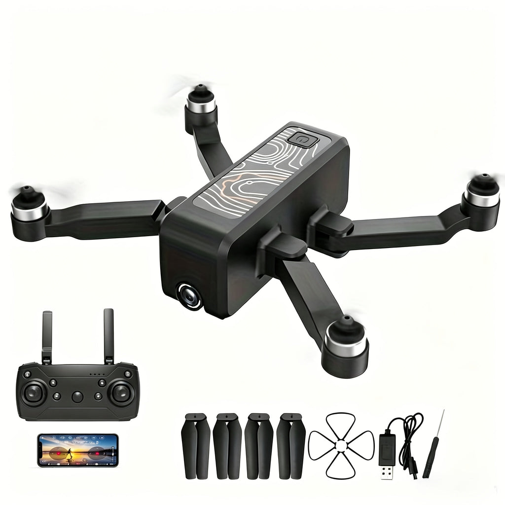 H5 Mini Drone with 4K HD Camera Brushless Motor Anti-Shake Gimbal 3 Batteries Carrying Case One-Button Takeoff Obstacle Avoidance Orbit Flight Windproof Stable RC Drone for Adults Beginners