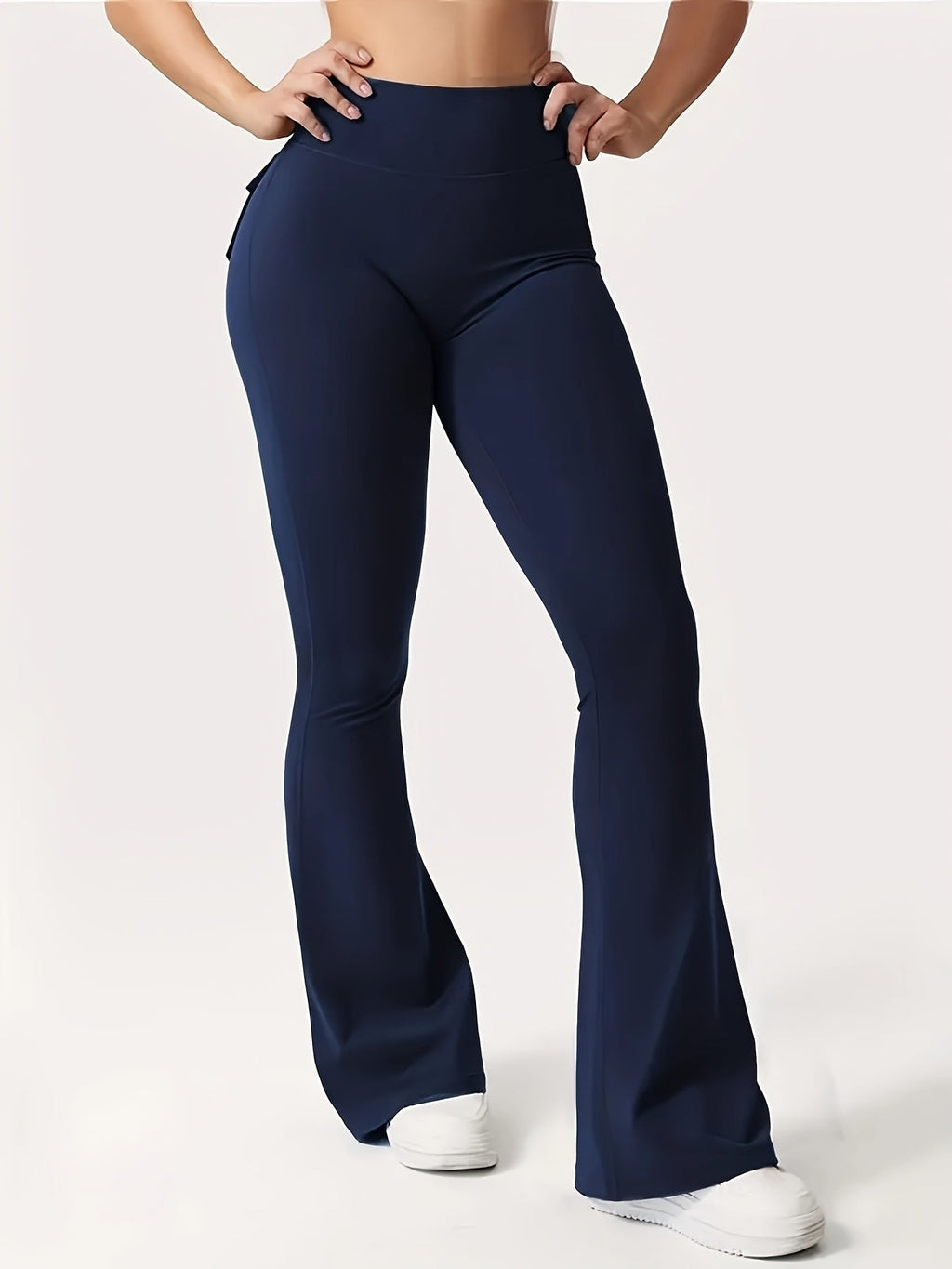 Women's High Waist Flare Yoga Pants Scrunch Butt Lift Leggings with Pocket Squat-Proof 4-Way Stretch Sweat-Wicking Sportswear for Gym Running Workout – 7 Colors S-XL