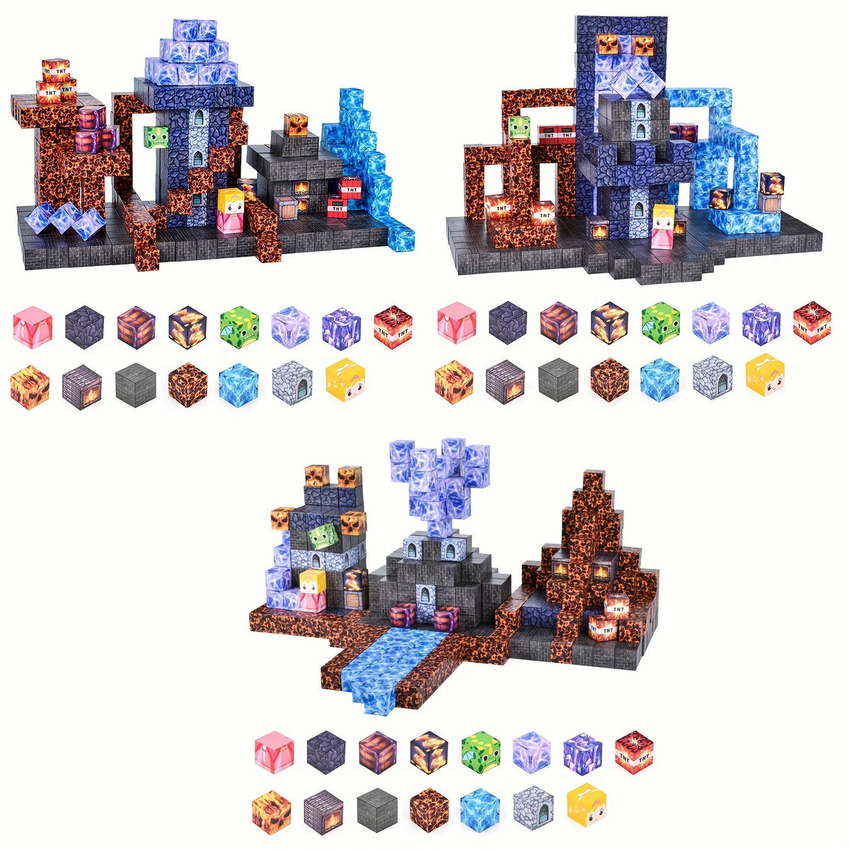 Magnetic Building Blocks Kit 100 or 162 Pieces - STEM Educational Magnetic Tiles Construction Set for Kids Boys and Girls, Creative 3D Building Toy, Birthday Easter Christmas Gift for Children