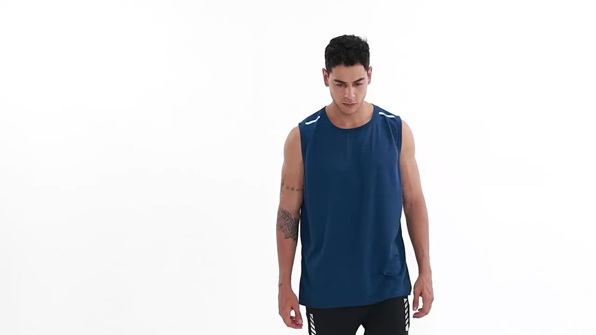Men's 3-Pack Quick-Dry Athletic Tank Tops – Sleeveless Workout Vests, Breathable Moisture-Wicking Crew Neck Shirts for Running, Gym & Casual Wear, S-XXXL