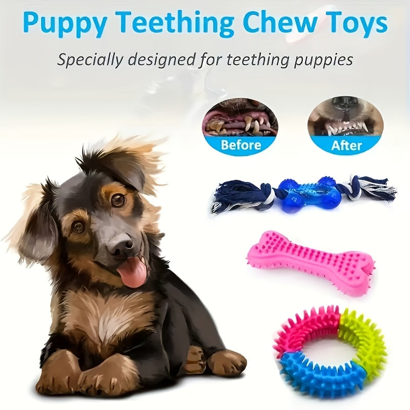 Dog Chew Toy Set 3/6/9Pcs - Puppy Teething Dental Chew Toys Bundle, Boredom Relief Rope Knot Toys for Small Dogs, Mixed Gift Pack Random Style
