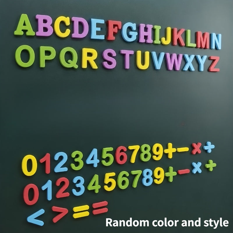 50 Pcs Magnetic Letters and Numbers for Kids Colorful Alphabet Refrigerator Magnets Educational Fridge Stickers Learning Toy for Toddlers Preschool Spelling Reading ABCs 123s Gift Random Colors