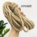 Natural Jute Rope 6mm x 787" (65 ft) Rustic Beige Twine for DIY Crafts Cat Scratch Post Home Decor Bundling & Hanging - Sturdy Decorative Jute Cord