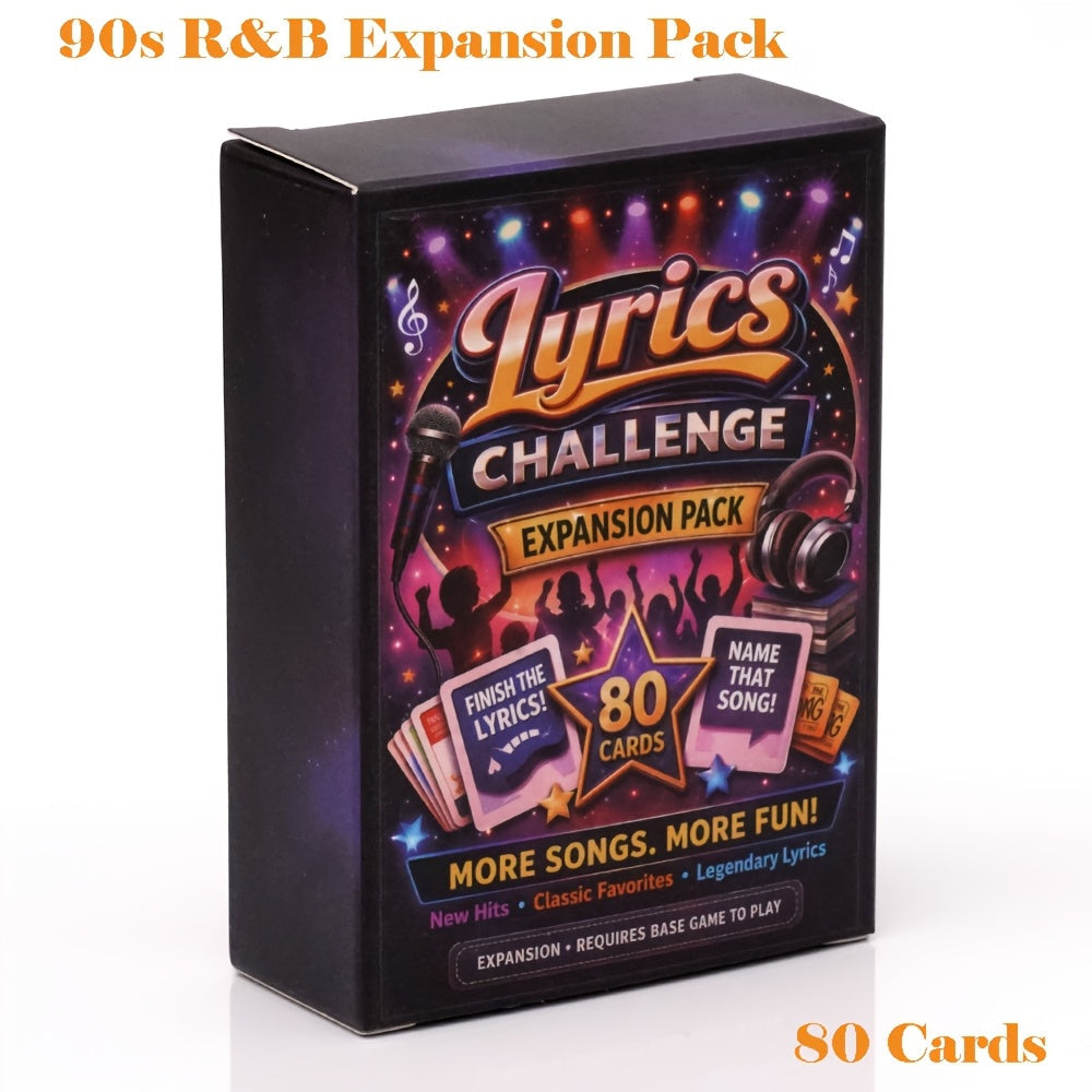 Music Trivia Card Game 140 Cards - Song Lyrics Challenge, Retro Hits, Rapping & Singing Competition | Urban Party Board Game for Adults & Teens, Fun Gift for Music Lovers, Game Night & Parties