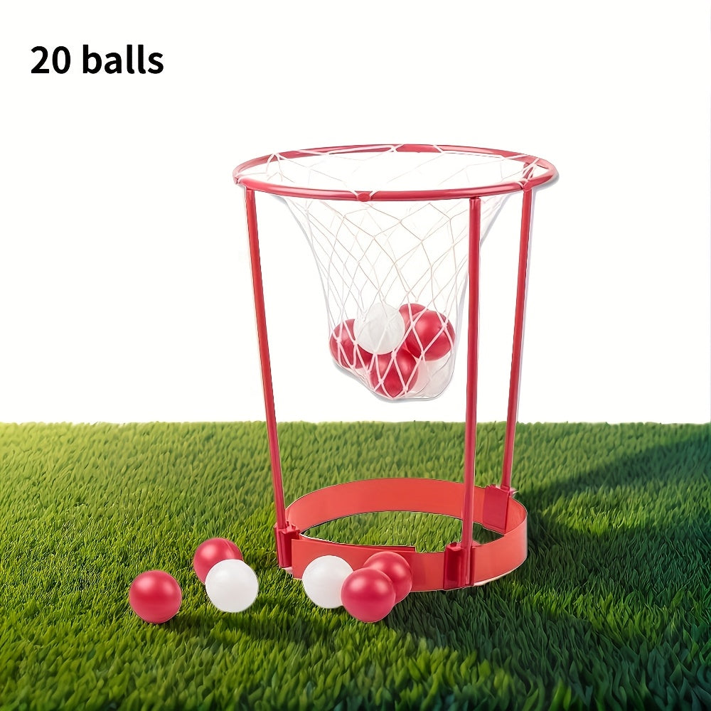 Headband Basketball Party Game for Kids Adults 20 Colorful Balls Adjustable Net Headband 2-Player Parent Child Interactive Competitive Indoor Game Family Fun Activity Birthday Party Supplies