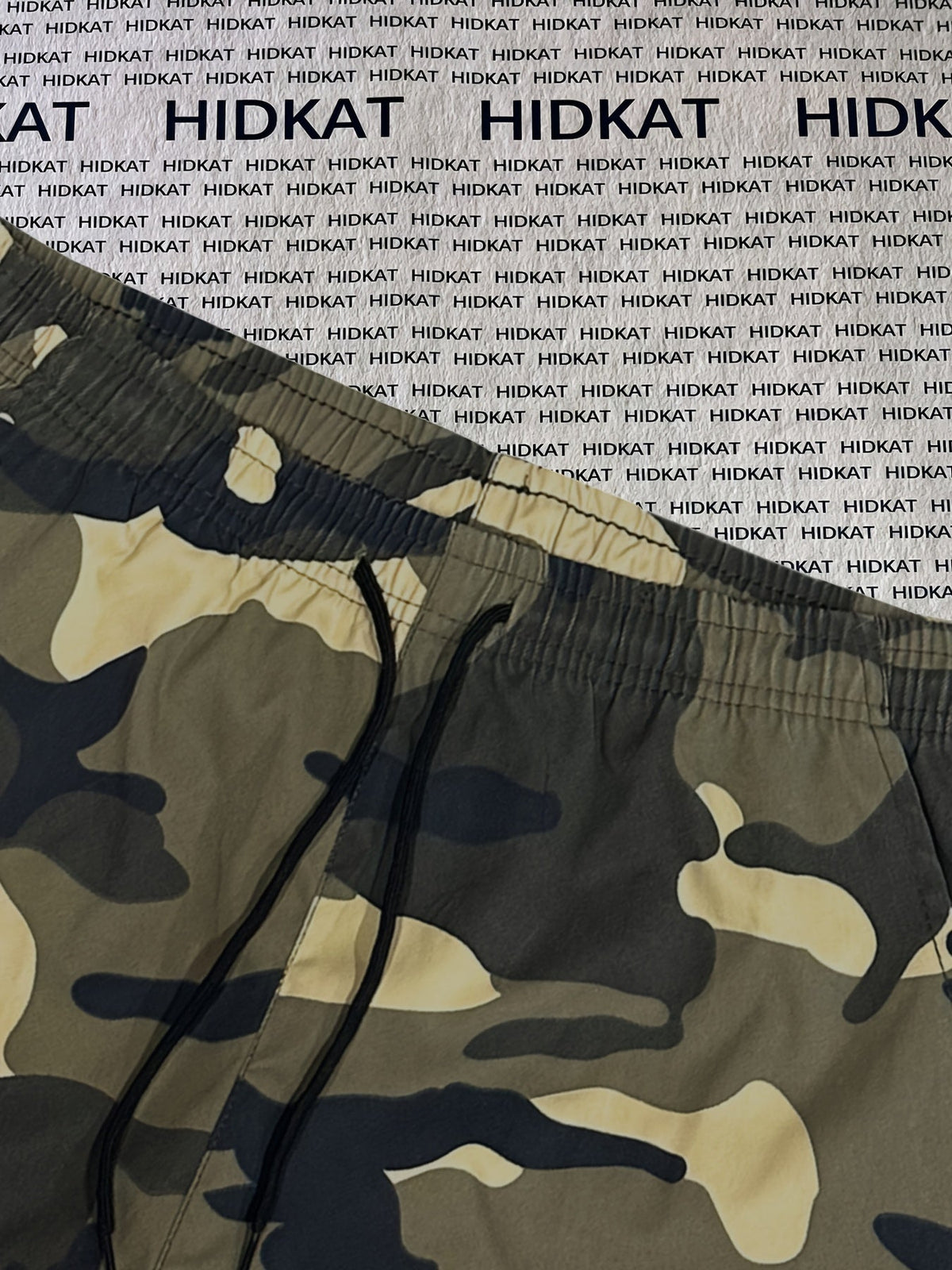 Women's Camo Cargo Pants – Lightweight Breathable Hiking Outdoor Casual Long Pants Multi-Pocket Elastic Waist XS-XXL Camouflage