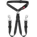 Double Dog Leash Coupler 360° Rotating Anti-Tangle – No-Twist Dual Dog Walking Leash for Two Dogs, Comfortable Tangle-Free Dog Lead for Small Medium Large Breeds, 7 Colors
