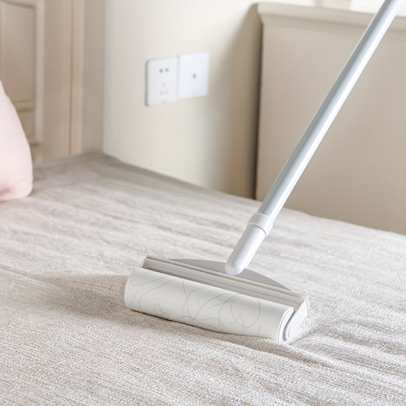 Pet Hair Removal Roller with 49" Adjustable Long Handle - Tear-Off Lint Roller for Dog & Cat Hair on Sofa, Carpet & Floors - Long Handle Pet Hair Remover with Refill Rolls