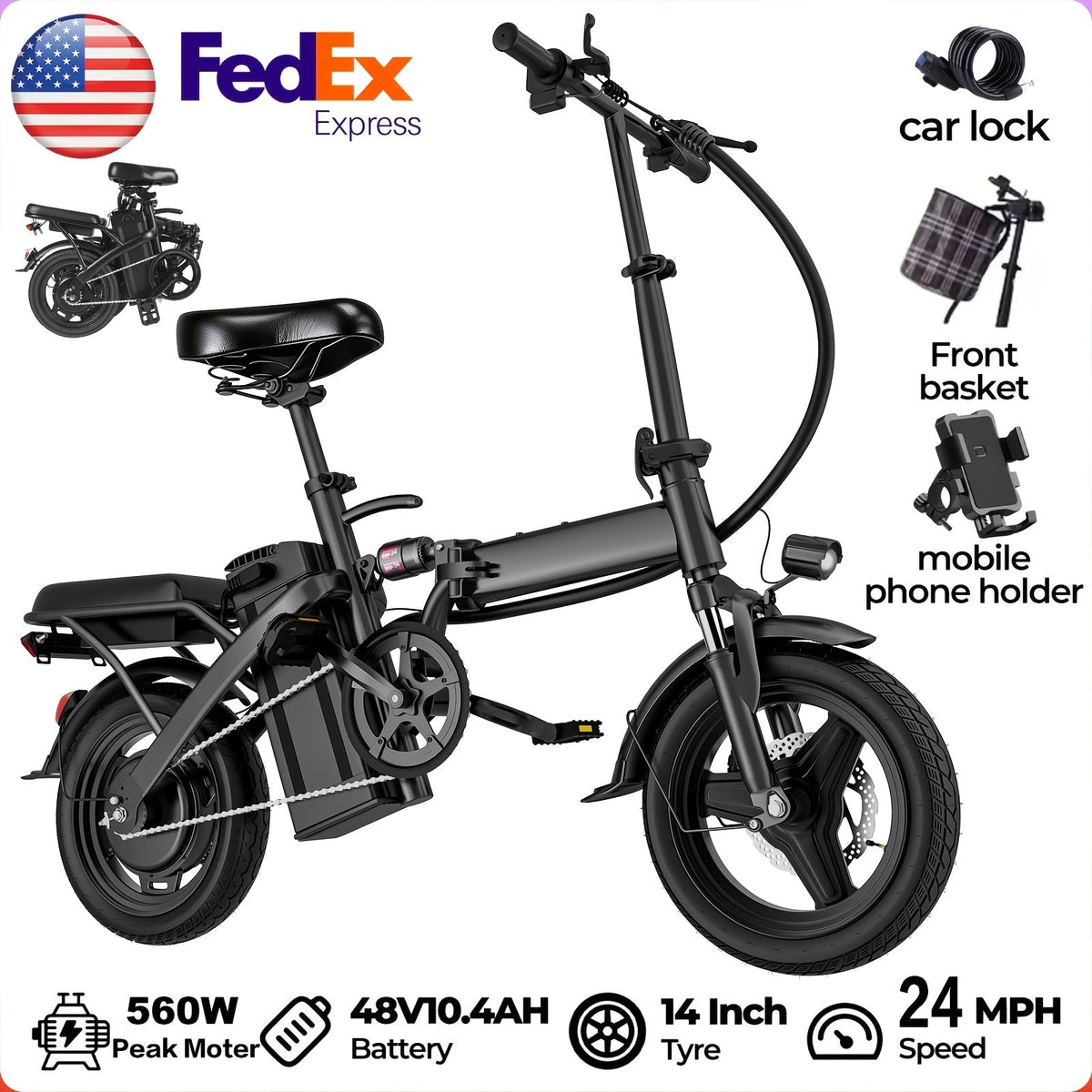 Urban Commuter Electric Scooter & Folding E-Bike 560W Peak Motor 48V Up to 35 Miles Range 330lbs Capacity – 15 to 24.5MPH City Commute E-Scooter for Adults