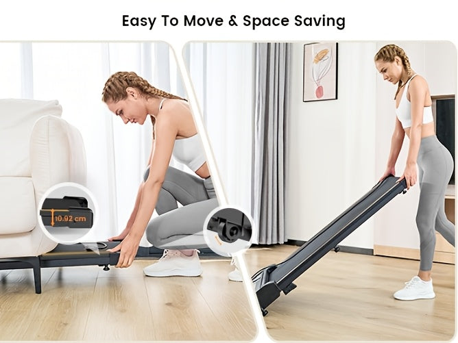 Under Desk Walking Pad Treadmill 2.5HP 15% Incline 4-in-1 Quiet Motor 265 Lbs Capacity with Remote Control & LED Display - Portable Home Office Fitness Treadmill for Walking, Jogging & Weight Loss
