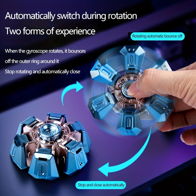 Mechanical Deformation Gyroscope Finger Spinning Top Toy Random Colors Styles Smooth Rotation Cool Fidget Toy Party Favors Goodie Bag Stuffer Gift