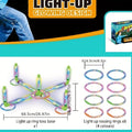 LED Ring Toss Game Set with Multi-Color Glow Lights – Multiplayer Interactive Outdoor Lawn Game for Day & Night Play, Family Gatherings, Backyard Parties, Kids & Adults, Birthday & Holiday Gift