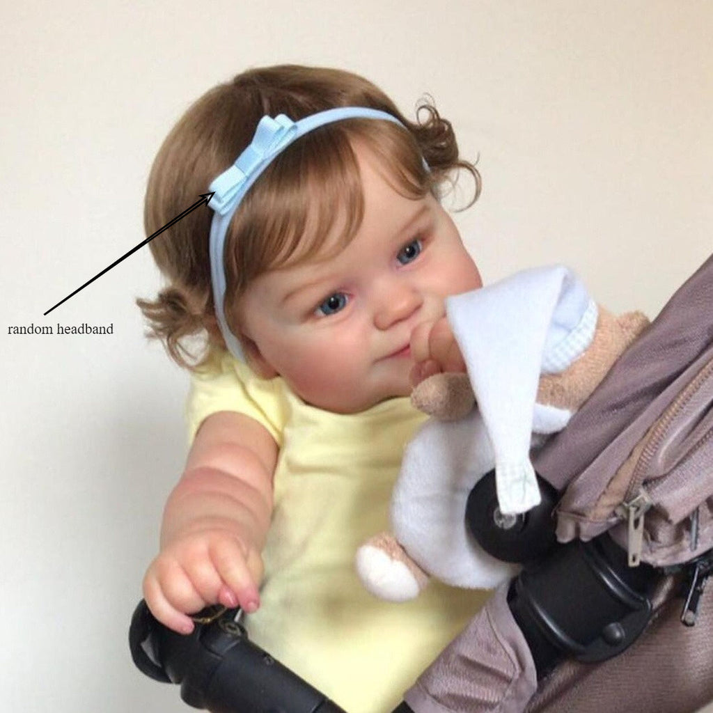 Reborn Baby Doll 20 Inch Full Vinyl Body with 3D-Paint Skin, Lifelike Smiling Toddler Doll with Hand-Rooted Hair, Bottle, Pacifier & Outfit – Realistic Baby Doll Gift for Kids Girls Ages 3+ Birthday Christmas