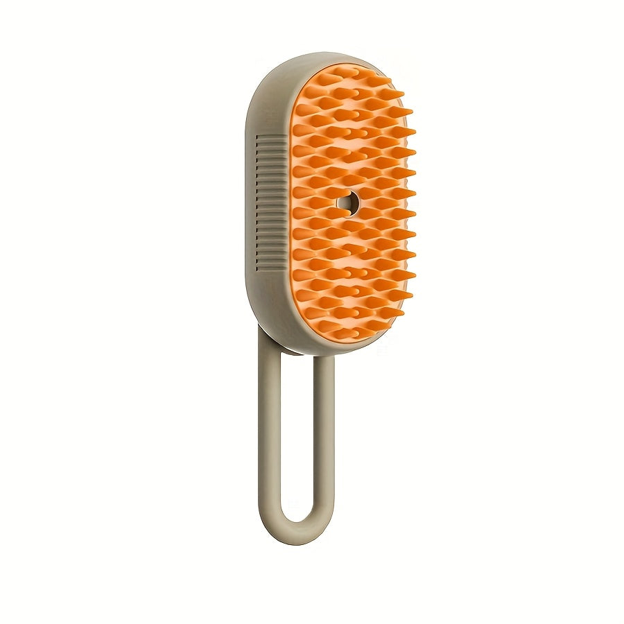 3-in-1 Rechargeable Cat Steam Brush Self-Cleaning Grooming Comb with Steaming Technology for Cats Detangle Shedding Removal Spray System USB Rechargeable Pet Grooming Tool