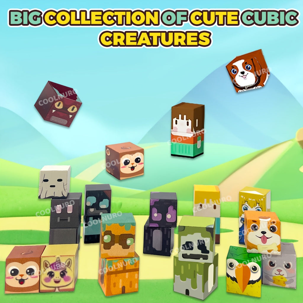 36pcs Magnetic Building Blocks for Kids - Animal & Human Theme STEM Educational Toy, Magnet Tiles Construction Set for Family Interactive Play & Learning Puzzle, Birthday & Holiday Gift for Boys & Girls