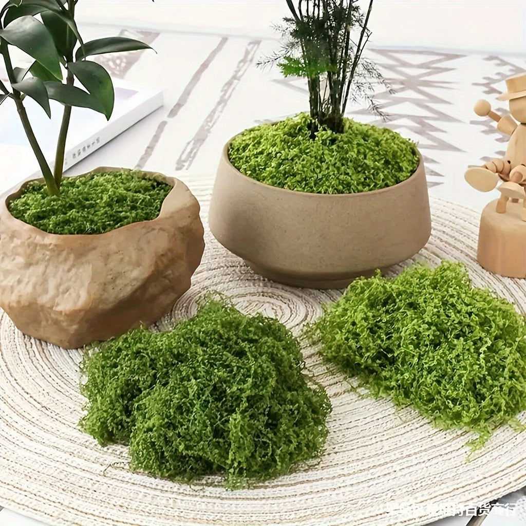 Realistic Artificial Moss for Terrariums Miniatures and Landscapes - Fake Moss for Potted Plants Dollhouse Diorama Model Railroad Aquarium and Miniature Ecosystems, Low Maintenance, 4 Sizes 0.35oz to 3.52oz