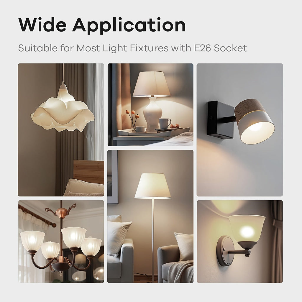 Dusk to Dawn LED Bulbs 6 & 12 Pack – 9W 60W Equivalent E26 Base, Auto On/Off Light Sensor, 5000K Daylight & 2700K Warm White, Energy Saving Indoor Outdoor Lighting