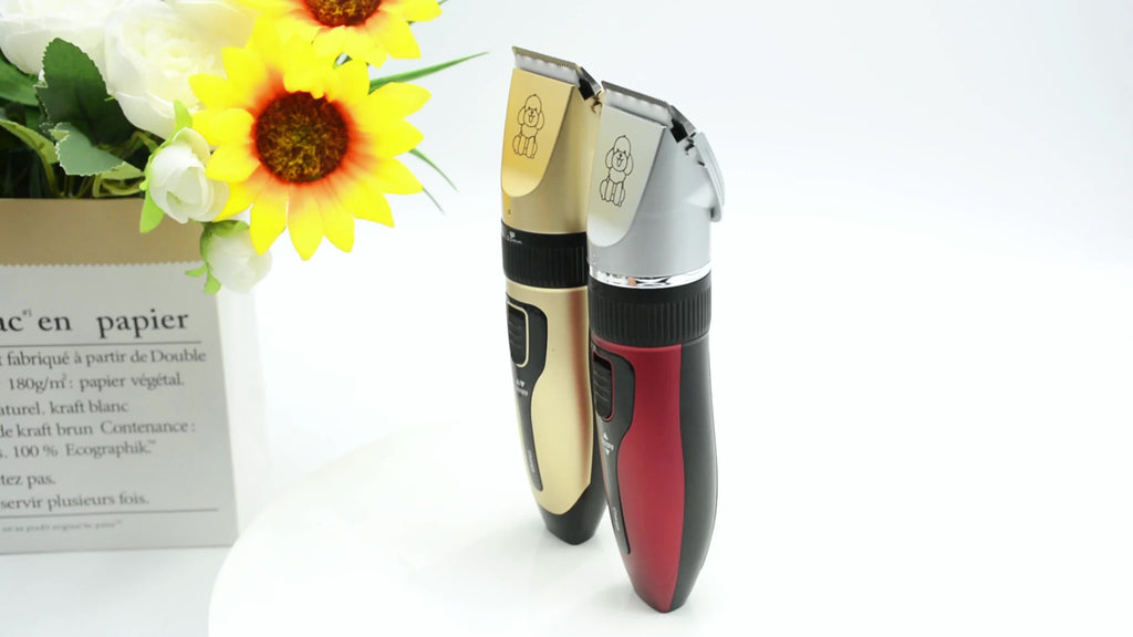 Rechargeable Cordless Pet Grooming Clippers with LED Display - Professional Wireless Dog Hair Trimmer, Detachable Blades, 4 Comb Guides, Low Noise 36V USB Charging, for Dogs Cats Small Animals