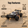 4WD Metal Explorer RC Off-Road Truck with Carbon Brush Motor – Heavy-Duty All-Terrain Remote Control Car, Realistic Driving Physics, Desert Dunes to Forest Trails, RC Vehicle for Adults & Hobbyists