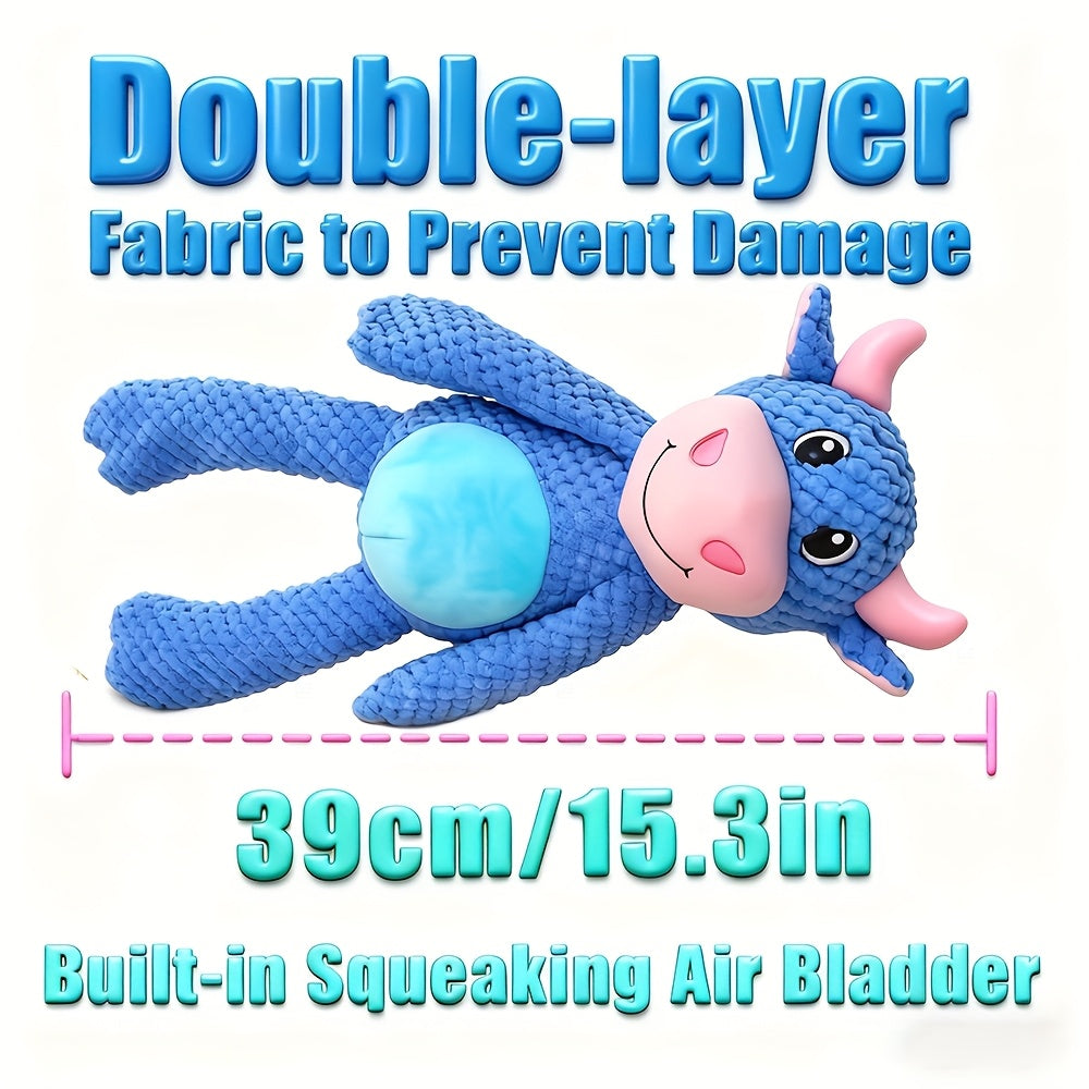 Extra-Large Plush Squeaky Dog Toy – Tear-Resistant Double-Layer Thickened Cartoon Stuffed Interactive Toy for Cats and Dogs, Durable Soft Chew Toy for Aggressive Chewers, Small Medium Large Breeds