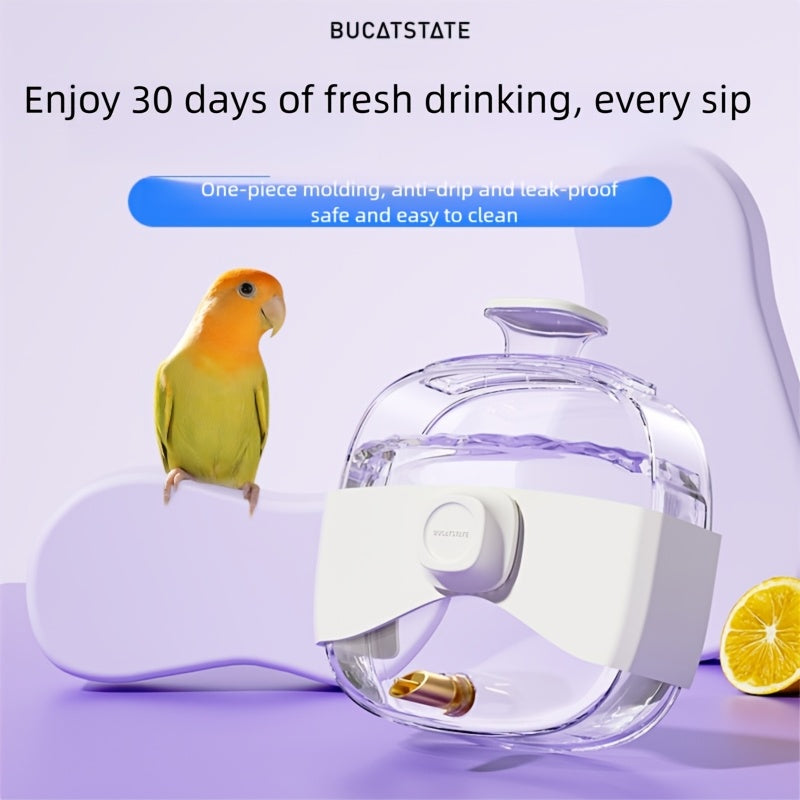 Bird Water Bottle for Cage – 15oz Large Capacity Anti-Drip Drinking Fountain with Metal Needle Nozzle for Cockatiels, Parakeets, Lovebirds & Small Birds, No-Drip Cage-Fixed Bird Feeder