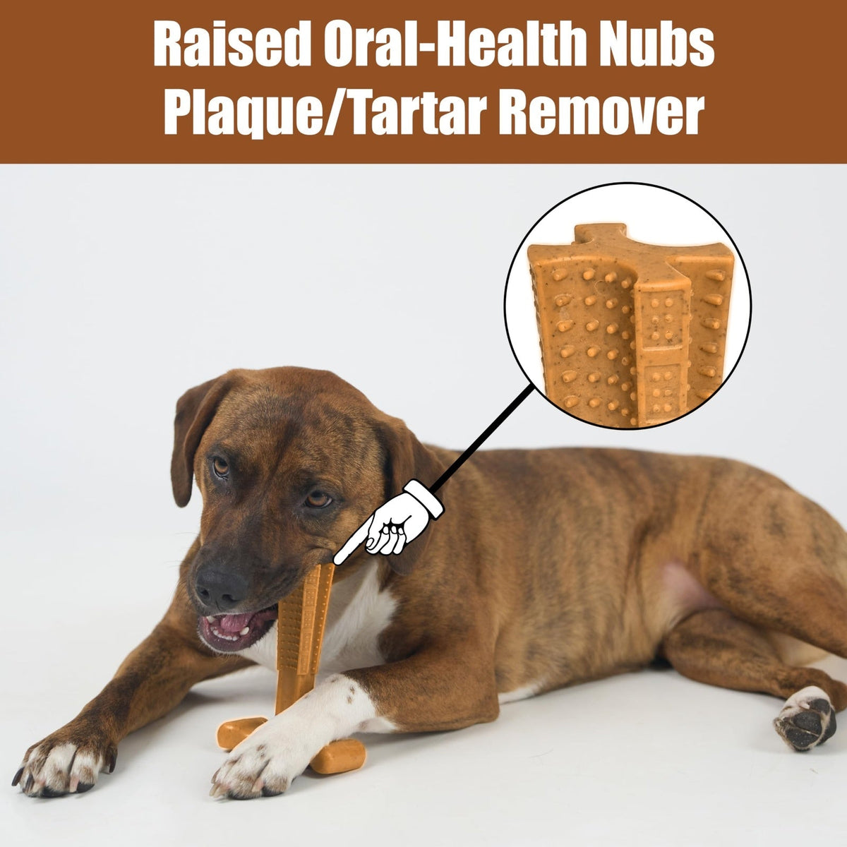 Durable Dog Chew Toy T-Shape – Non-Breakable Textured Gum Toy with Ergonomic Grip for Aggressive Chewers, Puppies & Adult Dogs, Tough Plastic Teeth Cleaning Chew
