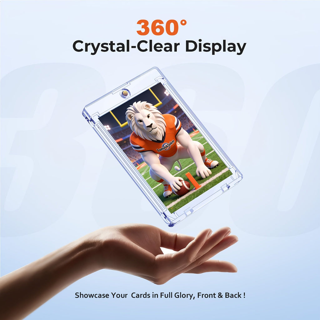 Magnetic Card Holders for Trading Cards 200/400 Pack - Ultra-Thin One-Touch UV Hard Plastic Case with Magnetic Closure | Sports Football Baseball TCG Card Sleeves for Collectors