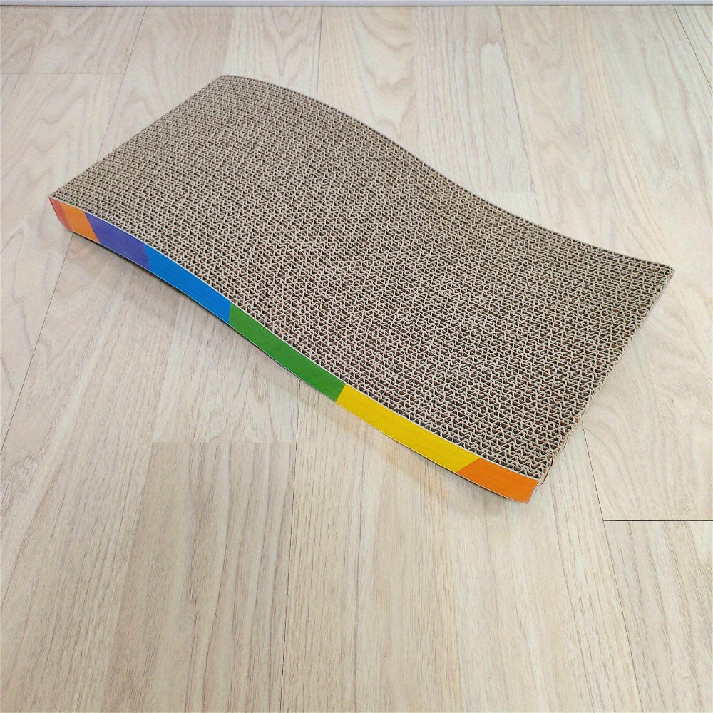 Corrugated Cat Scratching Board – Durable, Non-Shedding, High-Strength Cardboard Scratcher Pad for Indoor Cats, Keeps Cats Happy & Furniture Safe, Affordable Pet Toy