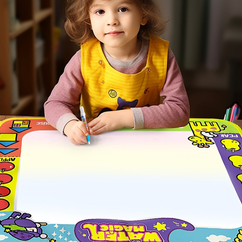 Kids Reusable Watercolor Painting Pad & Magic Doodle Mat – Portable Watercolor Canvas with Brushes & Shape Templates | Creative Art Toy for Boys & Girls | Birthday, Christmas & Easter Gift