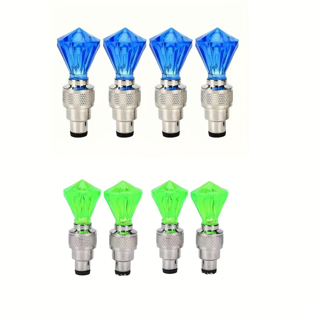 LED Tire Valve Stem Caps with Breathing Light & Running Horse Effect 4/8/16pcs Glow Wheel Valve Core Caps for Car Motorcycle Bike – Wind Fire Wheel Light UV & Explosion Proof – Green Red Blue Skeleton