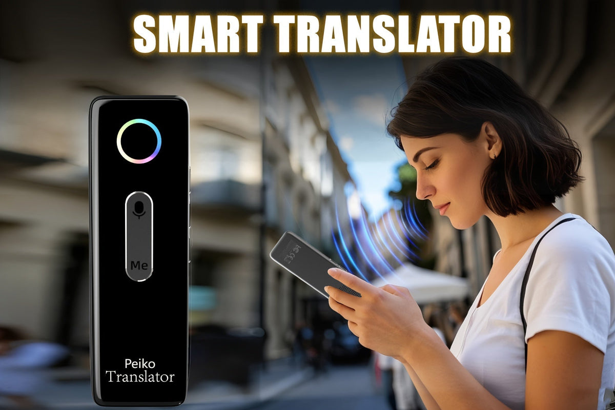 Portable Language Translator Device – Two-Way Instant Voice Translation, 136 Languages, WiFi & Offline Support, High Accuracy AI Translator for Travel, Business, Learning & International Communication