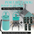 Portable Dog Poop Scooper Set with Bag Dispenser & 75 Poop Bags – 6-Piece Durable Plastic Waste Pick-Up Kit with Cute Paw Design, Works for All Dog Breeds, Outdoor Dog Walking Essential