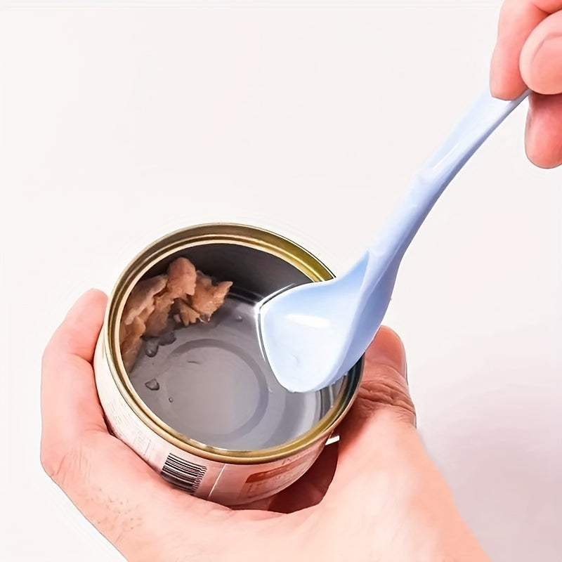 Silicone Pet Food Can Lid with Spoon 6-Piece Set - 3 Sizes Universal Fit Reusable Can Cover for Dog & Cat Wet Food, Keep Food Fresh Airtight Seal, BPA-Free Pet Feeding Spoon Combo, Random Colors