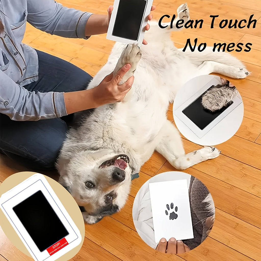 Paw Print Ink Pad Kit for Dogs & Cats – 3-Pack Quick-Dry Black Ink Pet Paw Impression Mat, Permanent Keepsake Stamp for New Pet Owners, Vet Visits & Memorial Gifts