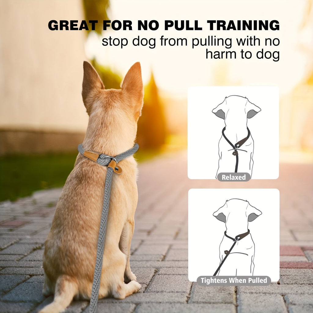 Durable Nylon Dog Leash for Small Medium Large Dogs - Heavy Duty Woven Training Leash S-XL, 8 Colors, Strong Comfortable Handle Dog Walking Lead