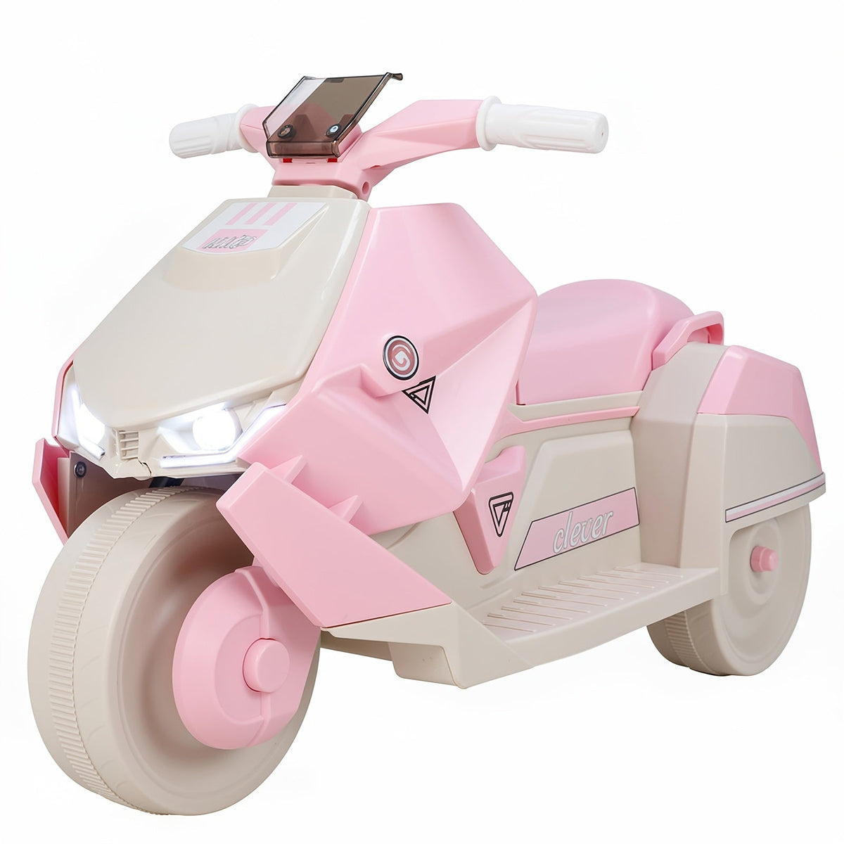 6V Kids Electric Motorcycle Battery Powered Ride On Toy with Interstellar Lights 3 Wheels Safe Stable for Boys and Girls Birthday Christmas Halloween Gift Pink Blue Green