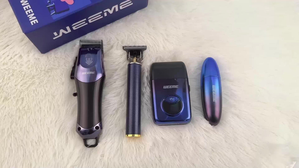Men's Electric Hair Clipper Grooming Set USB Rechargeable Cordless Nose Hair Trimmer Shaver Kit 2/4/5-Piece Professional Lithium Battery Father's Day Birthday Gift for Men Home Barber