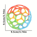 Baby Grip Ball 4-Color Combination Soft Cutout Design Infant Hand Grip Toy Sensory Ball Exercises Baby Flexibility Fine Motor Skills Development Toy Gift for Infants Toddlers